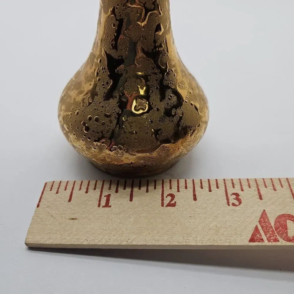 Dixon Art Studio Weeping Gold Budvase Ceramic 22k Gold Painted